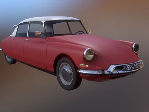 Rusted Citroen DS 19 3D Model