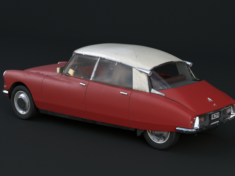 Rusted Citroen DS 19 3D Model