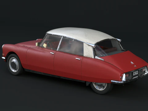 Rusted Citroen DS 19 3D Model