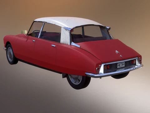 Rusted Citroen DS 19 3D Model