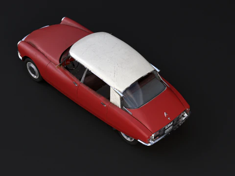 Rusted Citroen DS 19 3D Model