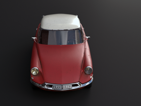 Rusted Citroen DS 19 3D Model