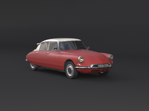 Rusted Citroen DS 19 3D Model