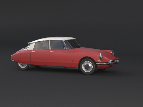 Rusted Citroen DS 19 3D Model