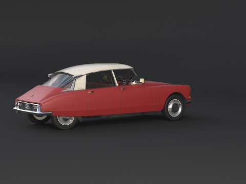 Rusted Citroen DS 19 3D Model