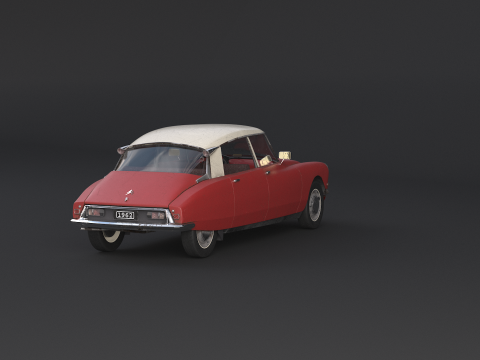 Rusted Citroen DS 19 3D Model