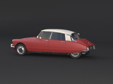 Rusted Citroen DS 19 3D Model