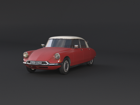 Rusted Citroen DS 19 3D Model