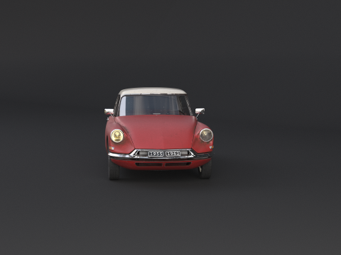 Rusted Citroen DS 19 3D Model