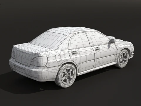 Raggi X del telaio a trazione posteriore leggermente ibrido MHEV Modello 3D