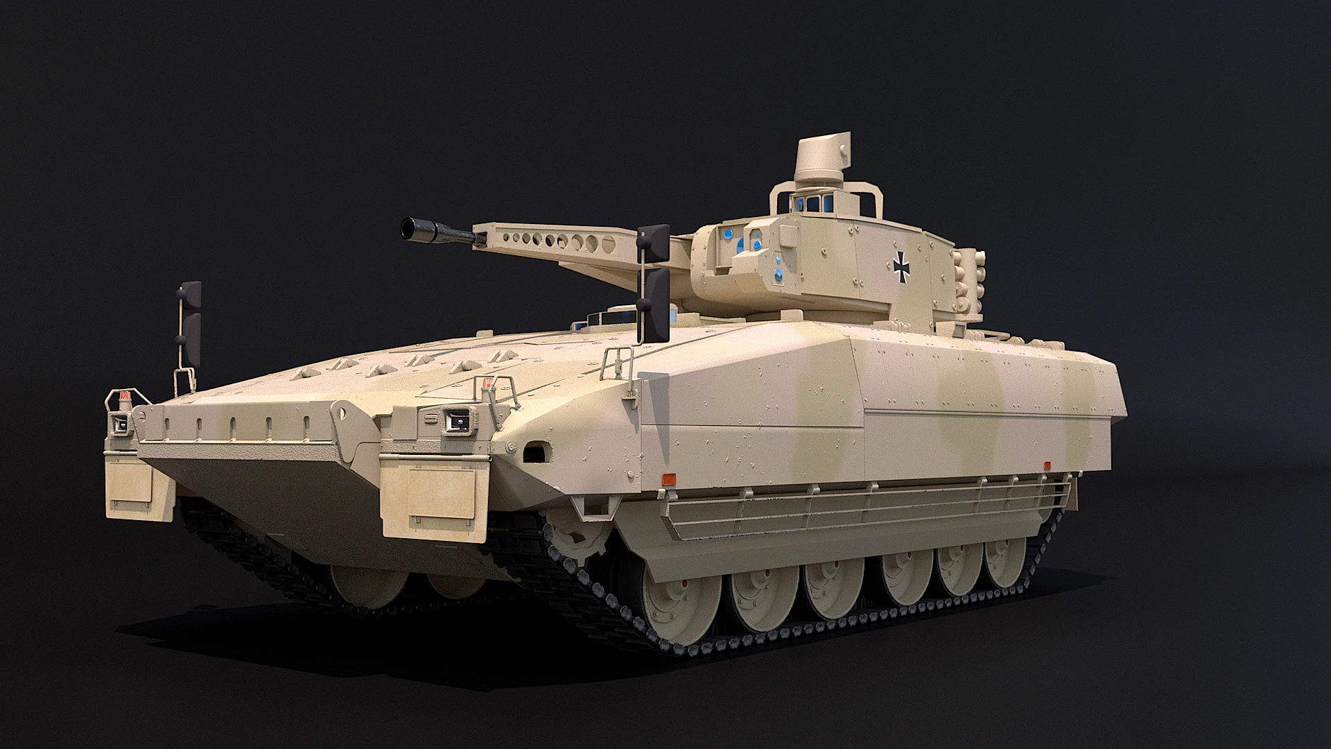 Puma A IFV Desert Camo PBR 3D Model .c4d .max .obj .3ds .fbx .stl .blend 