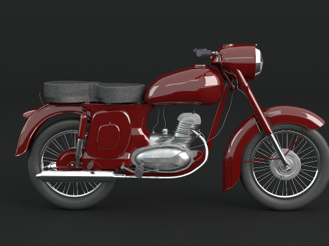 Motocicletta classica Modello 3D