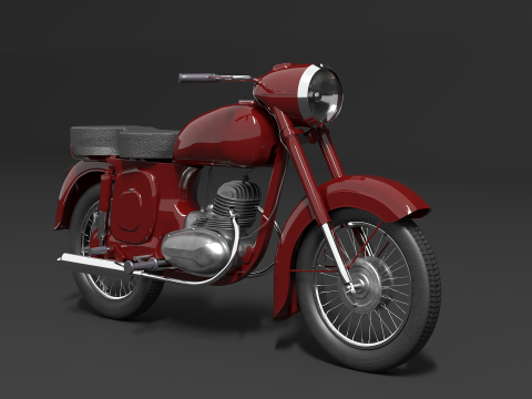 Moto Cl&aacute;sica Modelo 3D