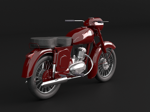 Moto Cl&aacute;sica Modelo 3D