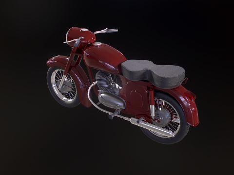 Moto Cl&aacute;sica Modelo 3D