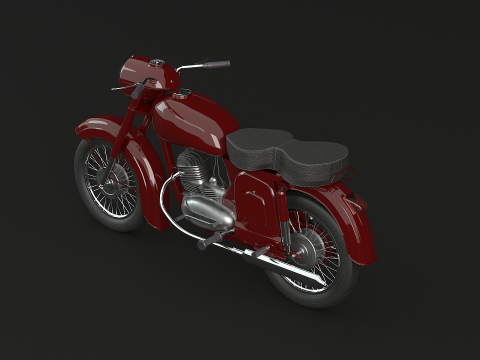 Moto Cl&aacute;sica Modelo 3D