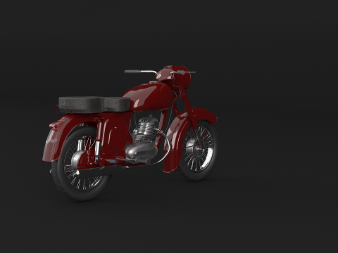 Moto Cl&aacute;sica Modelo 3D