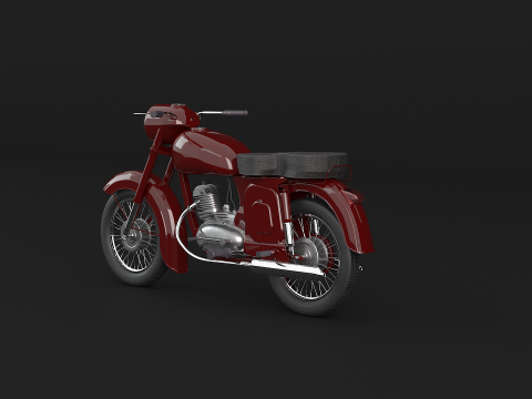 Moto Cl&aacute;sica Modelo 3D