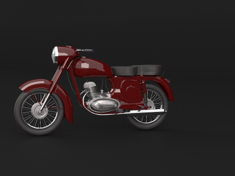 Moto Cl&aacute;sica Modelo 3D