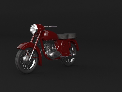 Moto Cl&aacute;sica Modelo 3D