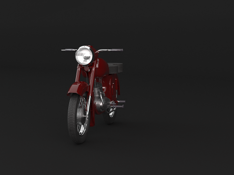 Moto Cl&aacute;sica Modelo 3D