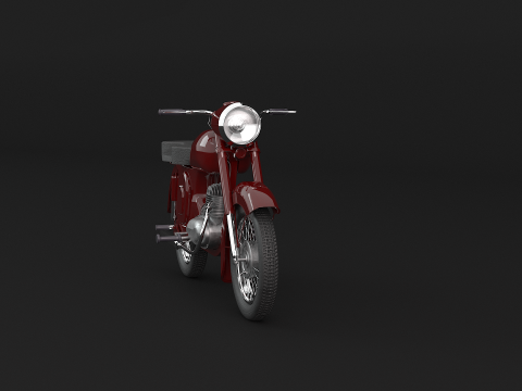 Moto Cl&aacute;sica Modelo 3D