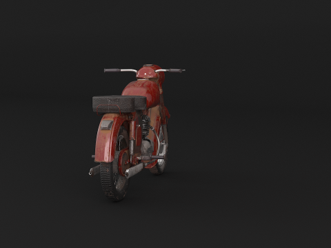 Klassisches Motorrad 3D Modell