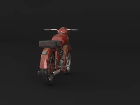 Classic Motorcycle 3D Model