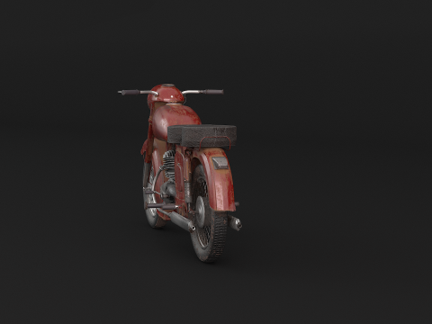 Klassisches Motorrad 3D Modell
