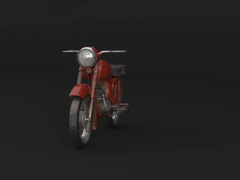 Classic Motorcycle 3D Model