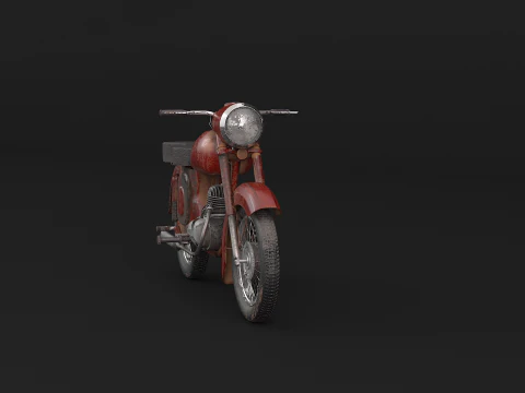 Classic Motorcycle 3D Model