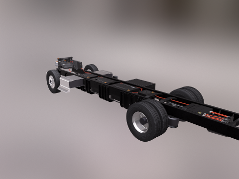 Full Electric Truck Chassis 3D Model