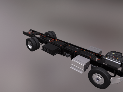 Full Electric Truck Chassis 3D Model