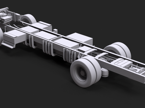 Full Electric Truck Chassis 3D Model