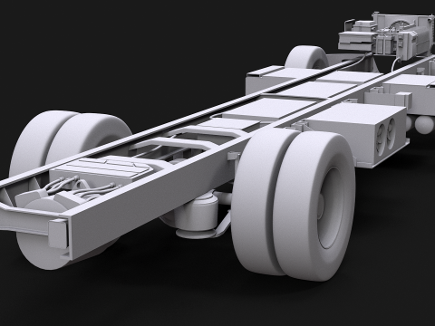 Full Electric Truck Chassis 3D Model