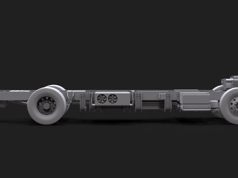 Full Electric Truck Chassis 3D Model
