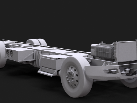 Full Electric Truck Chassis 3D Model