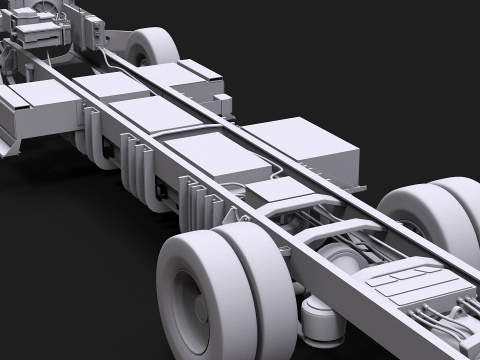 Full Electric Truck Chassis 3D Model