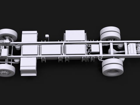 Full Electric Truck Chassis 3D Model