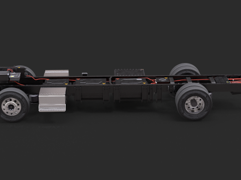 Full Electric Truck Chassis 3D Model
