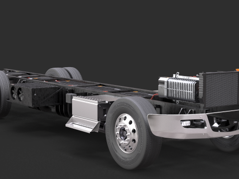 Full Electric Truck Chassis 3D Model