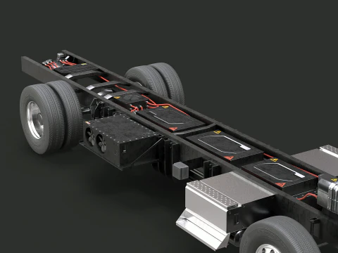Telaio per camion completamente elettrico Modello 3D
