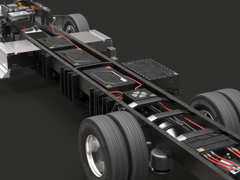 Full Electric Truck Chassis 3D Model