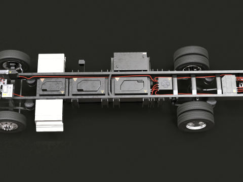 Full Electric Truck Chassis 3D Model