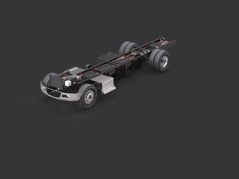 Full Electric Truck Chassis 3D Model