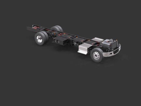 Full Electric Truck Chassis 3D Model