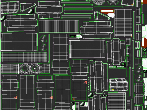 Full Electric Truck Chassis 3D Model