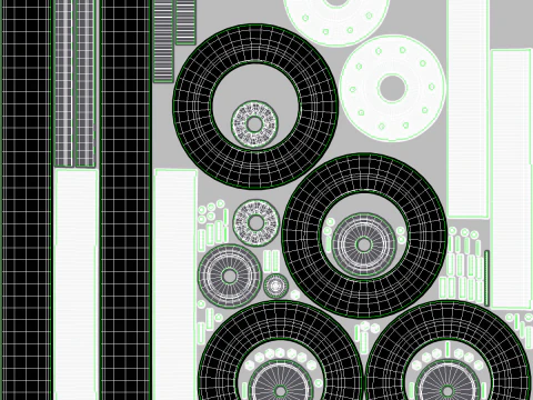 Telaio per camion completamente elettrico Modello 3D