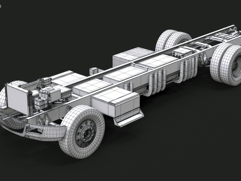 Full Electric Truck Chassis 3D Model