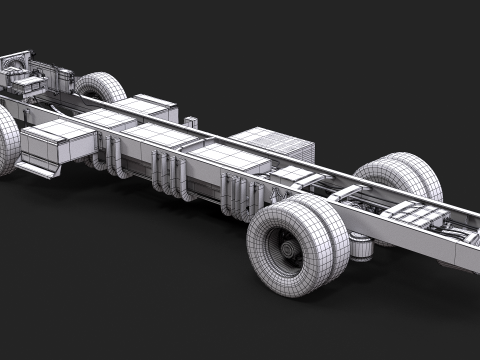 Full Electric Truck Chassis 3D Model